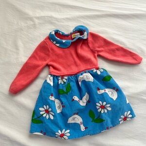 Colorful Baby Dress with Goose Print - Baby Boden 3-6 months